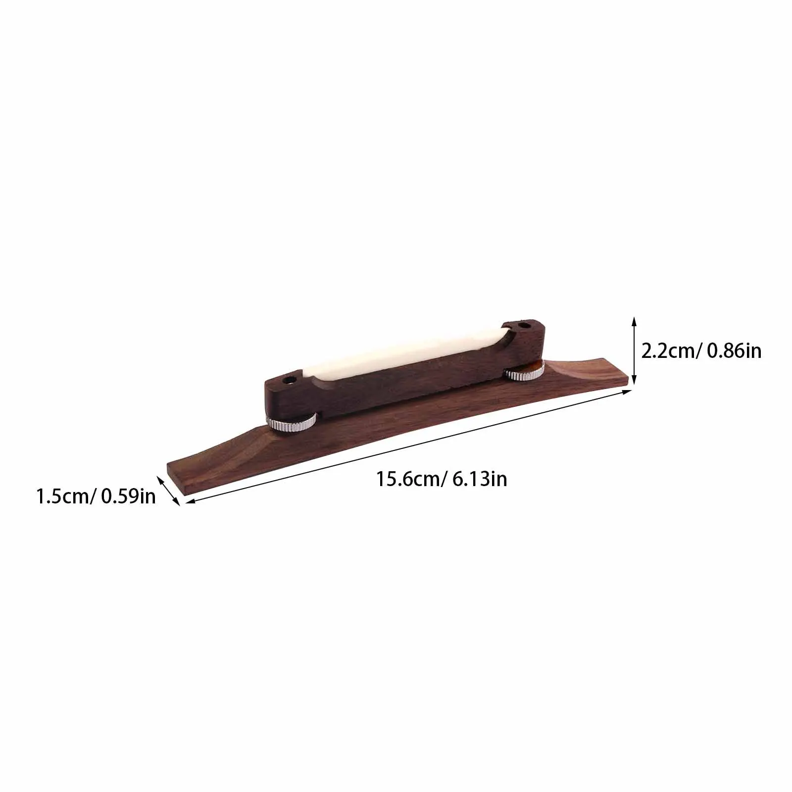 

High Quality Guitar Bridge Made of Rosewood and Solid Bone Saddle Polished Surface for Superior Sound Projection
