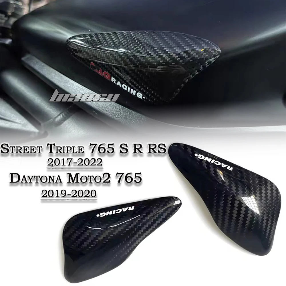 

Fuel tank protective cover For Triumph Daytona Moto2 765 / Street Triple 765 S R RS Carbon fiber fuel tank slider 2017-2022