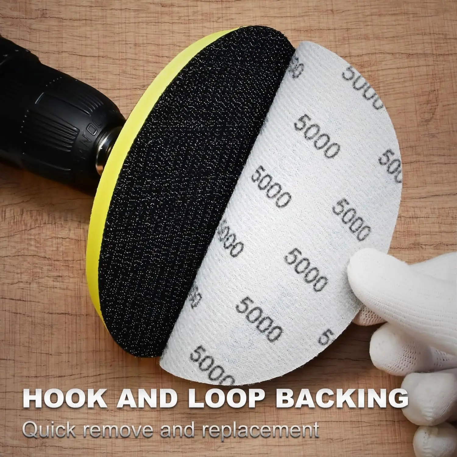 

5-дюймовая влажная и сухая наждачная бумага, 30 шт., зернистость 1000-7000, крючок и петля, 125 мм, наждачная бумага из карбида кремния для полировки, шлифования