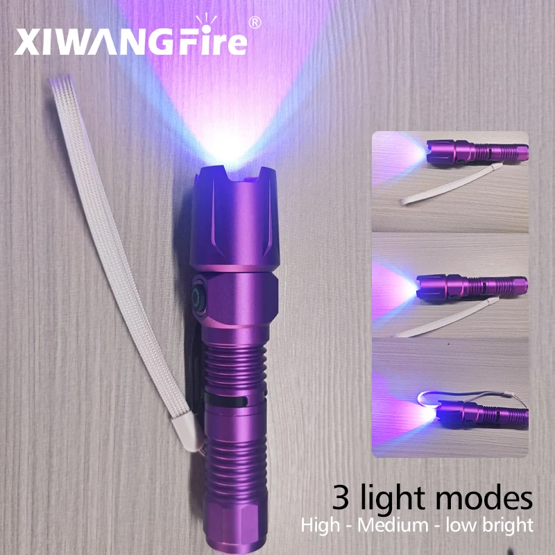 30W 395nm UV Flashlight USB-C Rechargeable Powerful Black Light for Pet Urine Detection And Resin Curing