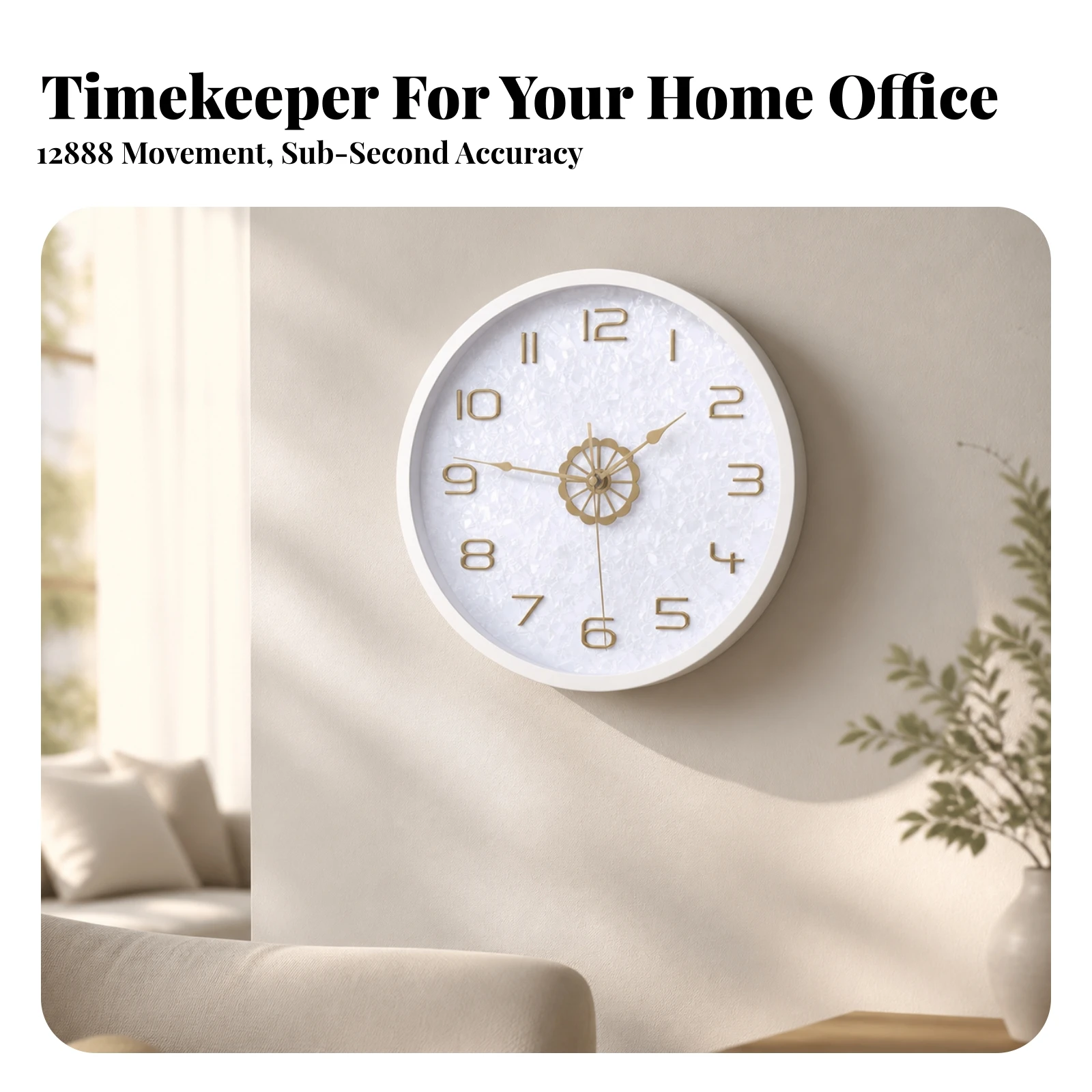 Wall Clock with LED Night Light Battery Operated Wall Clock with Night Light Non-Ticking 12 Inch for Office, Waiting Room