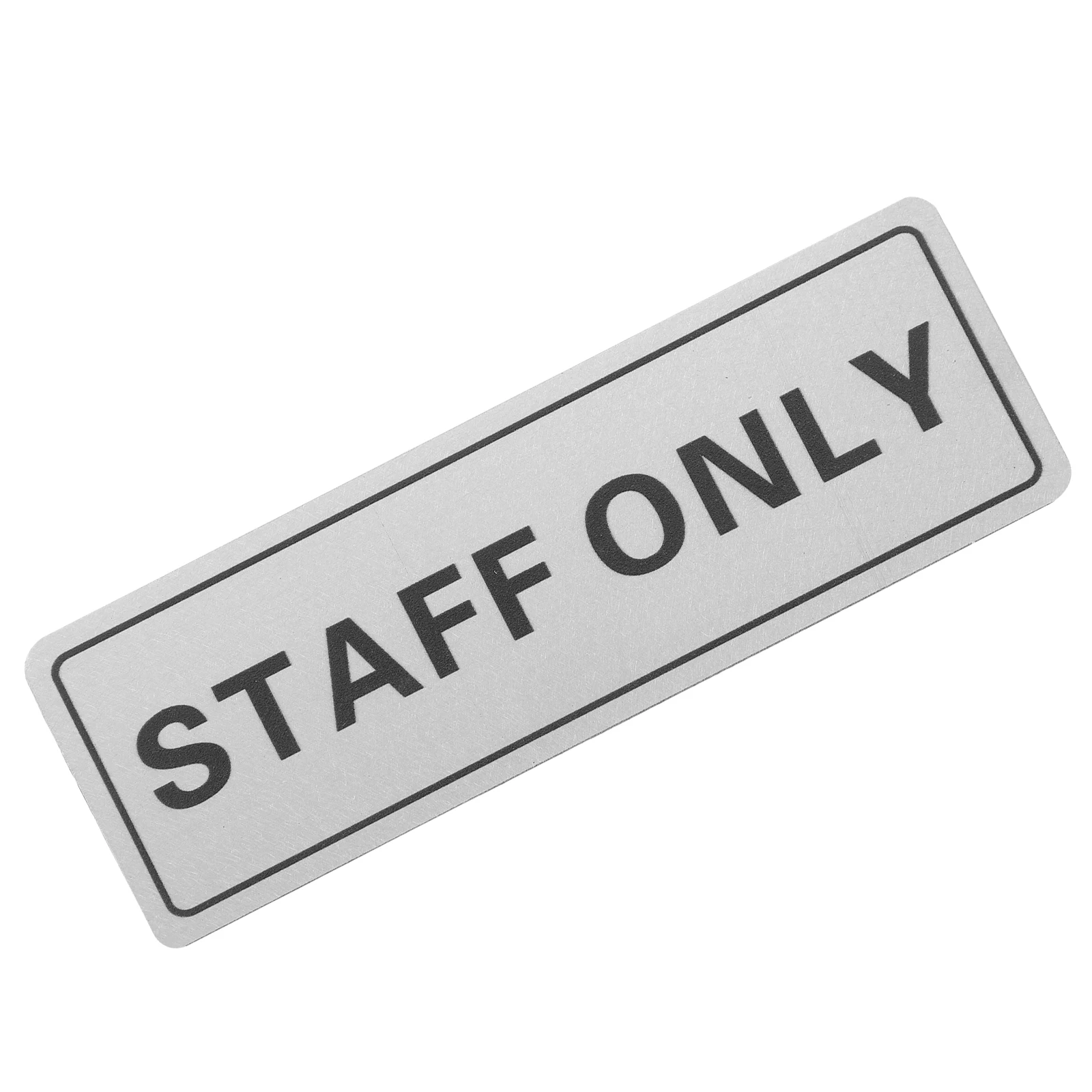 

Wall Door Aluminum Staff Only Plaque Silver Removable Material Office Decor Staff Only Door Sign Bold Text