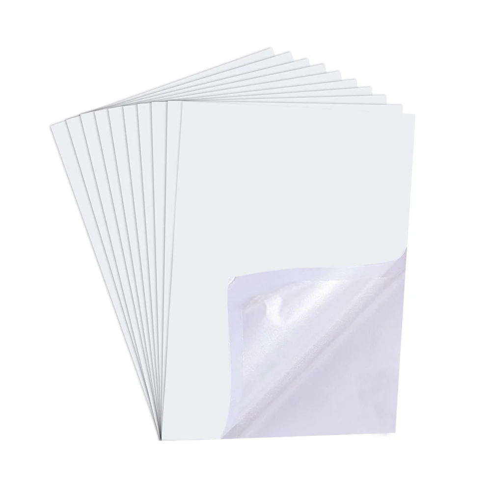 10PCS Multi-Purpose Clear Double Sided Adhesive Glue Sticker Sheets A4 PET Double Sided Adhesive Sheet DIY Making Handmade Tool