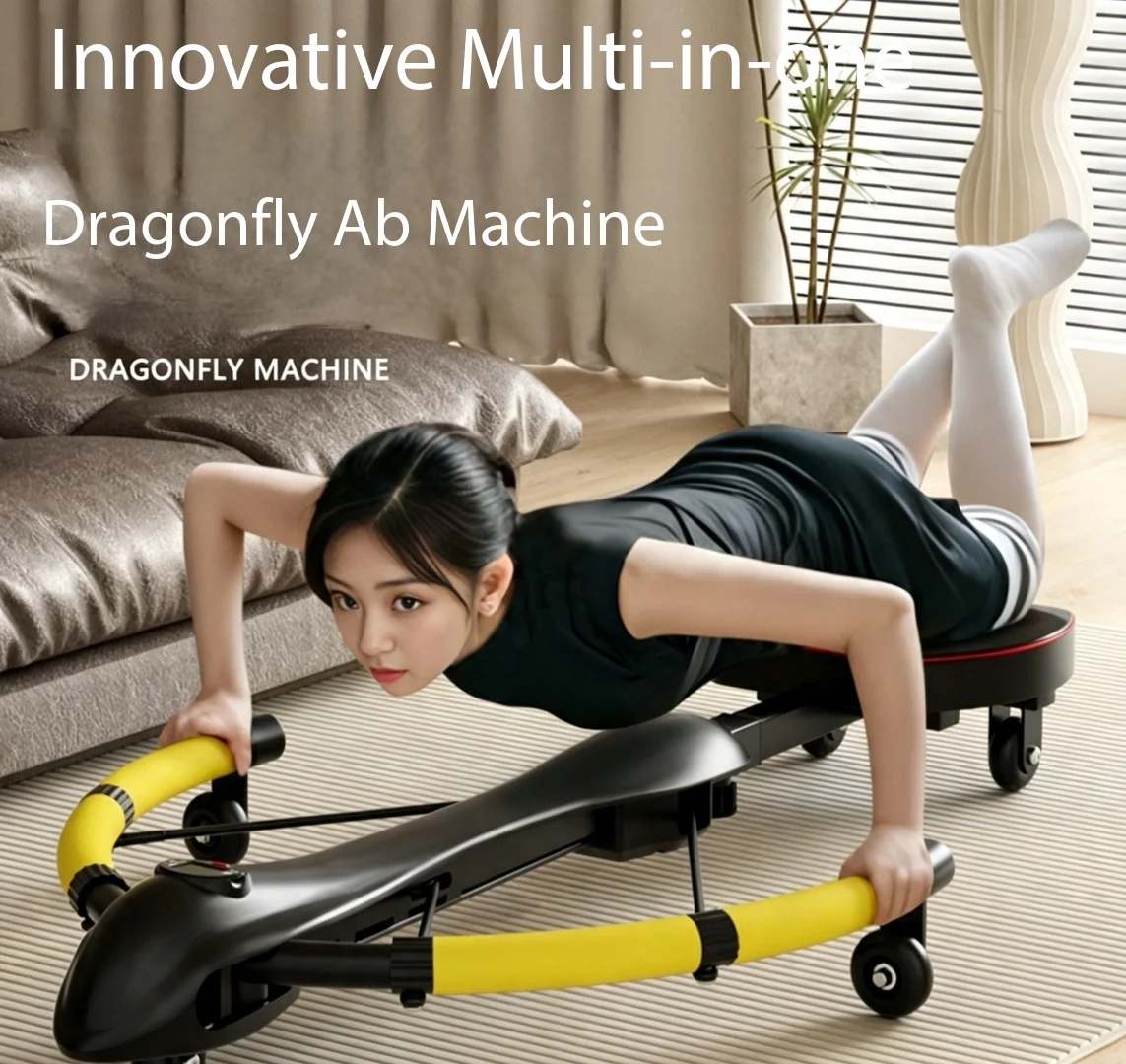 Multi‑Function Dragonfly Ab Trainer, Automatic Rebound Abdominal Exercise Machine, Home Core Workout Fitness Equipment