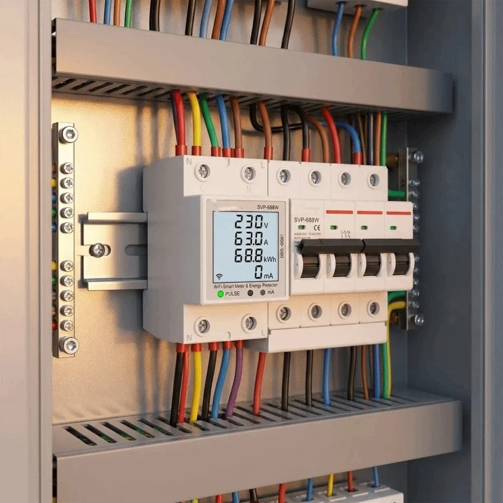 Leakage Protection WiFi Smart Circuit Breaker Real Time Monitoring Remote Control Solar Bidirectional Metering