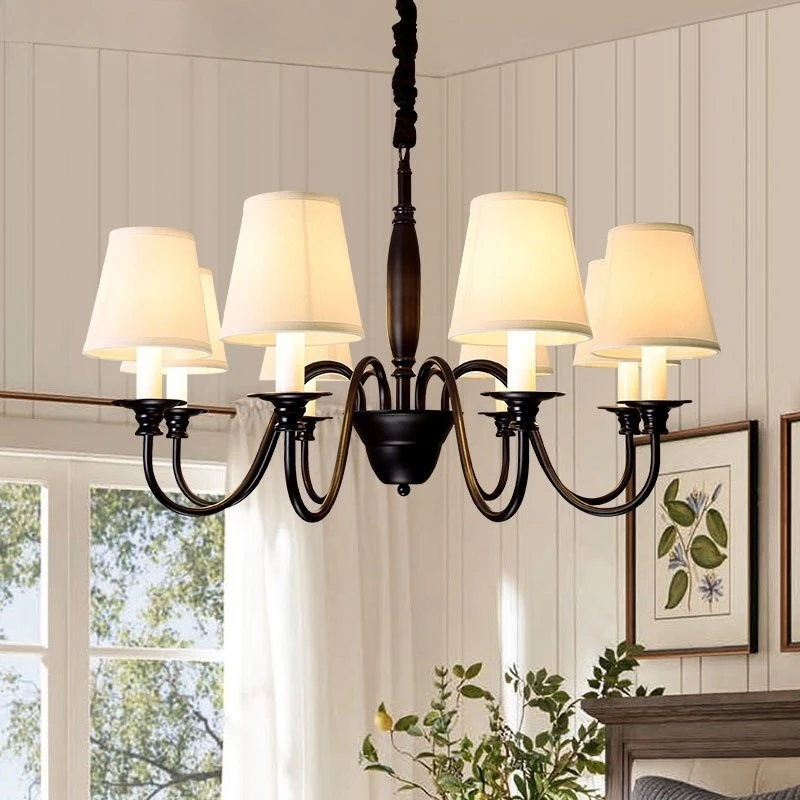 

Подвесной светильник в американском стиле, скандинавская деревенская ткань и железное освещение для гостиной, спальни, столовой, кабинета, простой фермерский дом