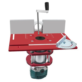 Woodworking Router Upgrade Kit - Aluminum Router Table Insert Plate W/ Miter Gauge Guide and Bracket for 65mm Diameter Motors.