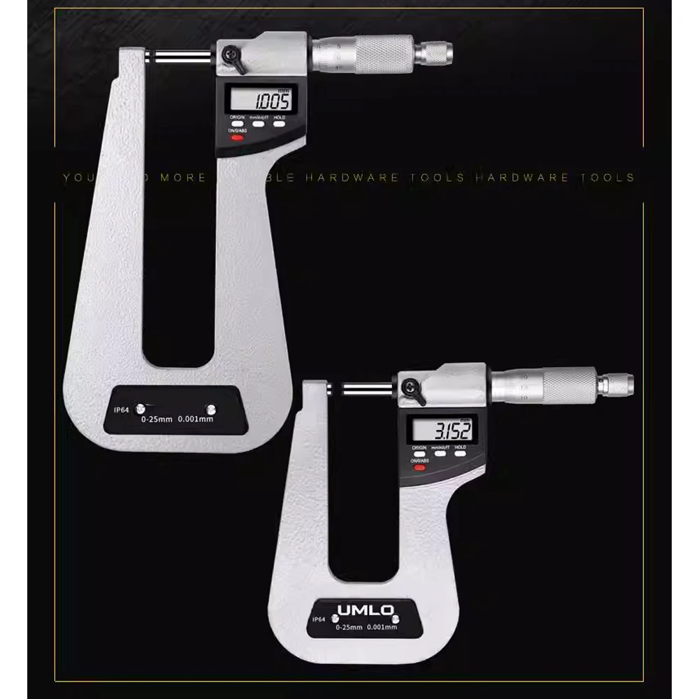 high-precision 0-25x50/100/150/300x0.001mm deep bow frame deep span 0.001mm mechanical digital outside micrometer