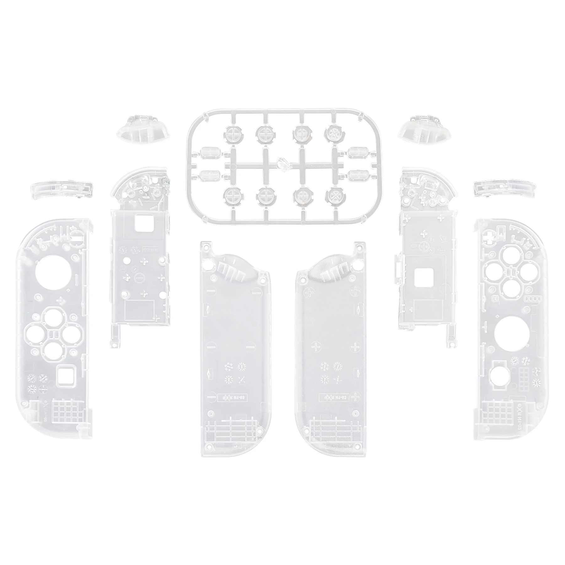 

eXtremeRate Housing Shell W/Full Set Buttons for Nintendo Switch JoyCon & OLED JoyCon - Clear