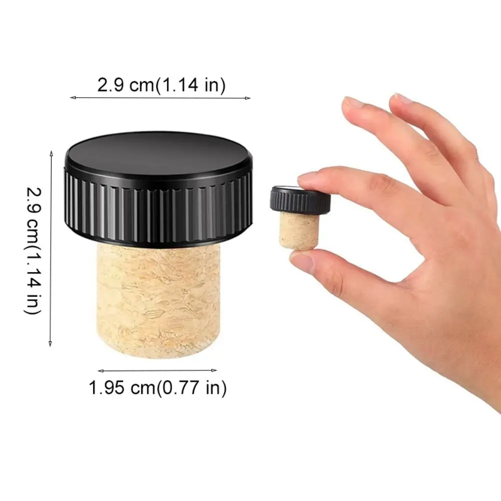 10PCS Practical T-Shape Wine Bottle Cork Vertical Anti-slip Groove Reusable Bottle Plug Sealing Wine Bottle Stopper Preserving view 6