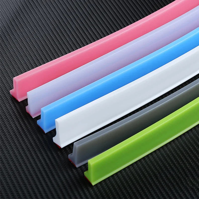 Multi-size color Bathroom Silicone water retaining strip Basin Stove washing machine Dry and Wet Separation shower dam Barrier