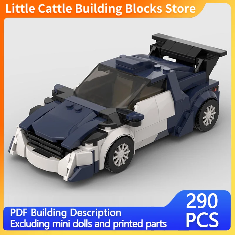 City Car Model MOC Building Bricks High-Performance Compact Car Modular Technology Children Holiday Gifts Assemble Toys Suit