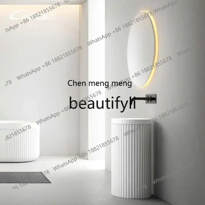 ss8350 ss 25Column basin Art basin Personalized small apartment bathroom Hand and face basin Artificial stone