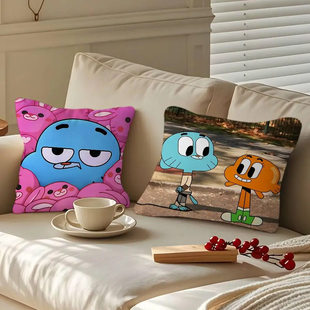 

Amazing World Of G-gumballS Pillow Case Removable Washable Cushion Cover – All-Season Soft Linen