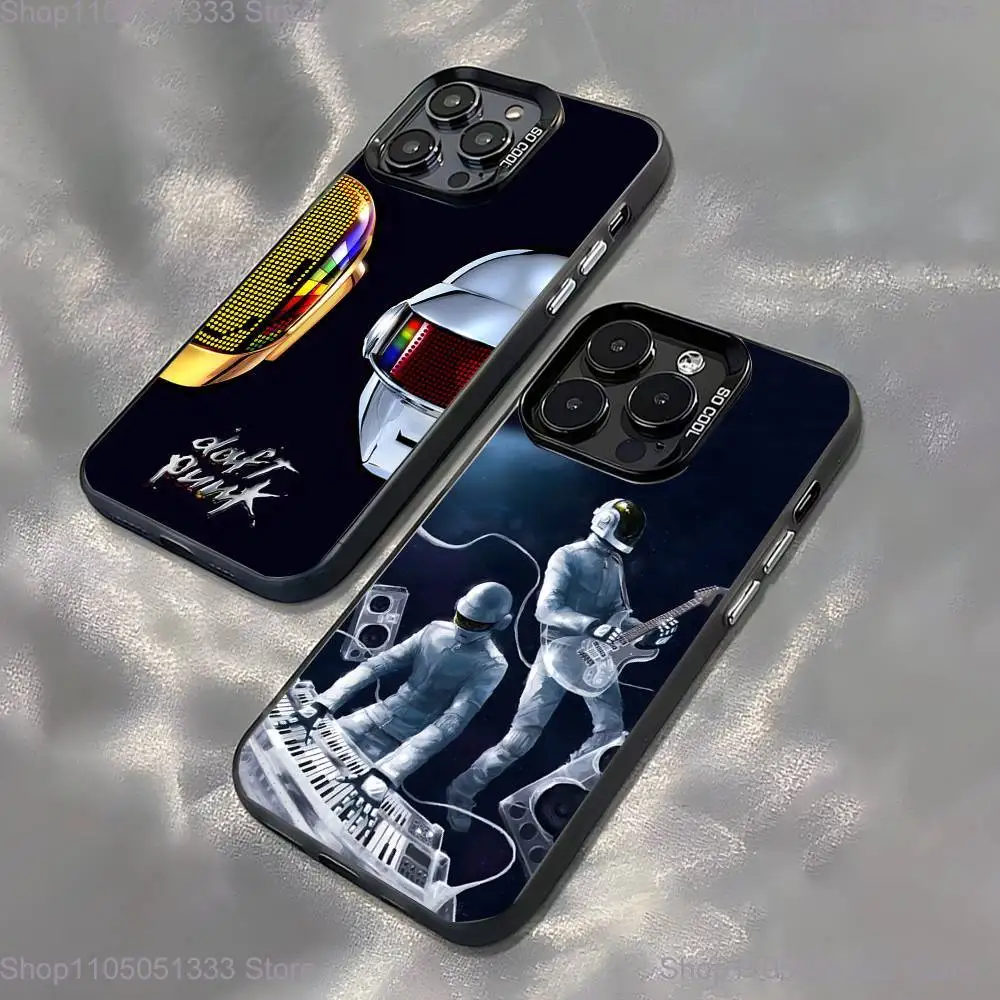 

D-Daft Punk Band Phone Case For iPhone 16,15,14,13,12,11,Pro,XS,Max,Plus,Mini,SE Black Candy Matte Shockproof Cover