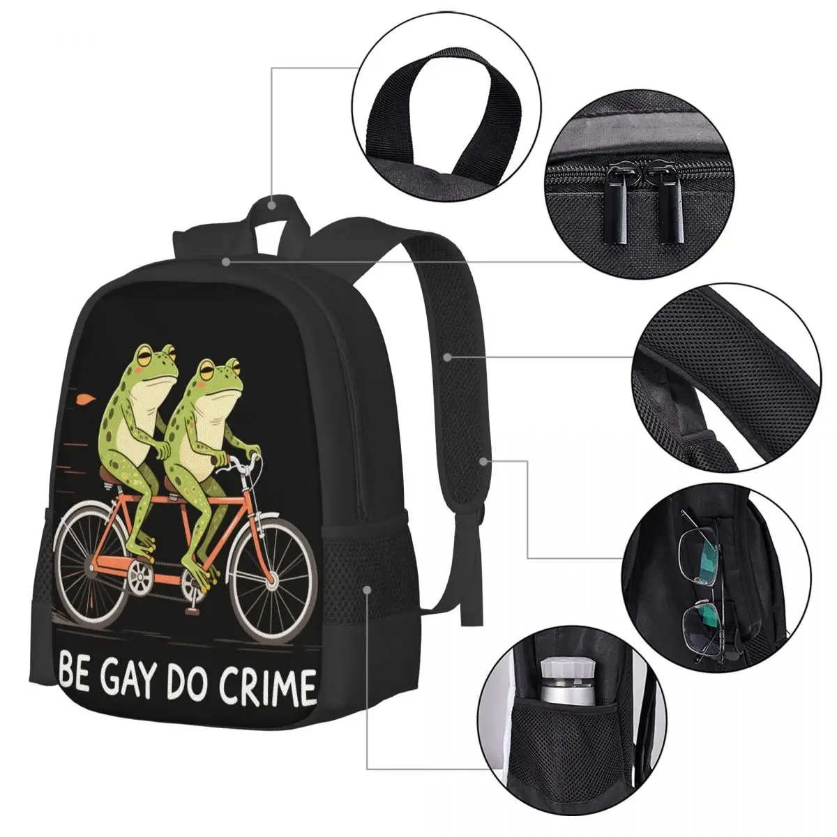 Gay crime boys and girls, children's backpacks, laptops, shoulder bags