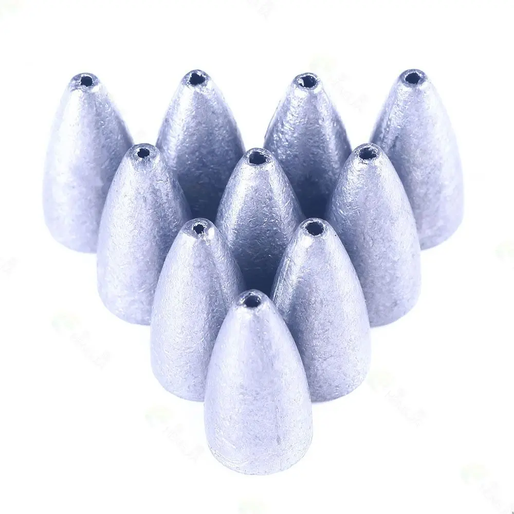 5/10/15/20/40pcs 1.75g-21g Fishing Lead Sinkers Lead Carp Fishing Fishing Weight Sinker weight Hollow Lure Lead Weights