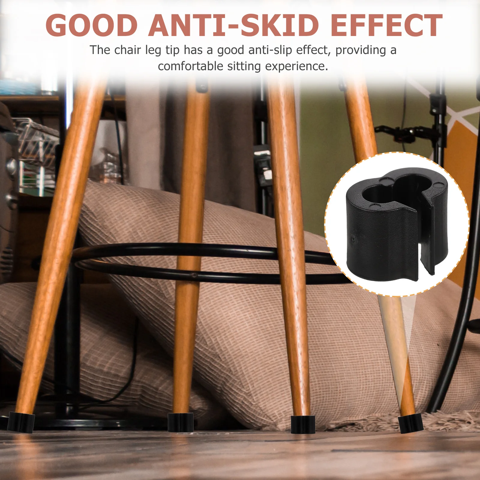 

100Pcs Chair Feet Clamp Furniture Leg Cover Protectors Anti-Slip Floor Caps Office Dining Chair Foot Pads Furniture Feet Caps