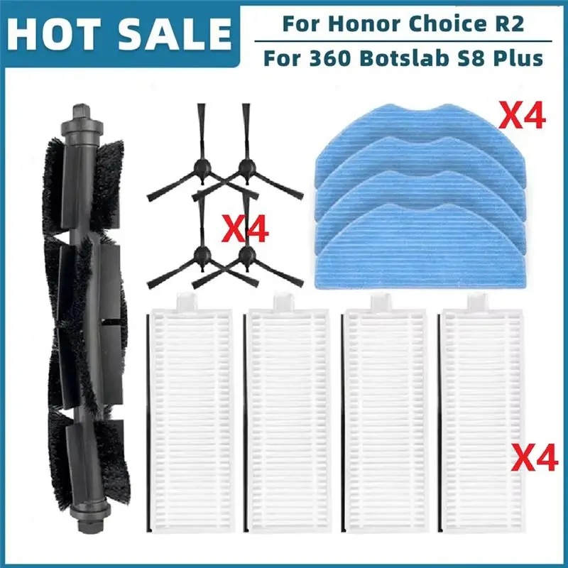 A20F-Compatible For 360 S8, Botslab S8 Plus, Honor Choice R2, R2s Lite, R2 Plus Spare Part Accessories Filter Main Side Brush
