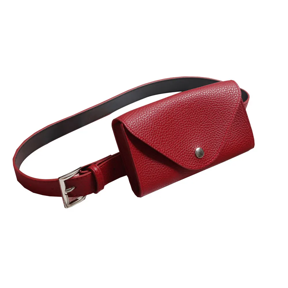 

PU Women Waist Bag Adjustable Belt Phone Purse Mini Envelope Fanny Pack Handbag for Travel Vacation Shopping Small