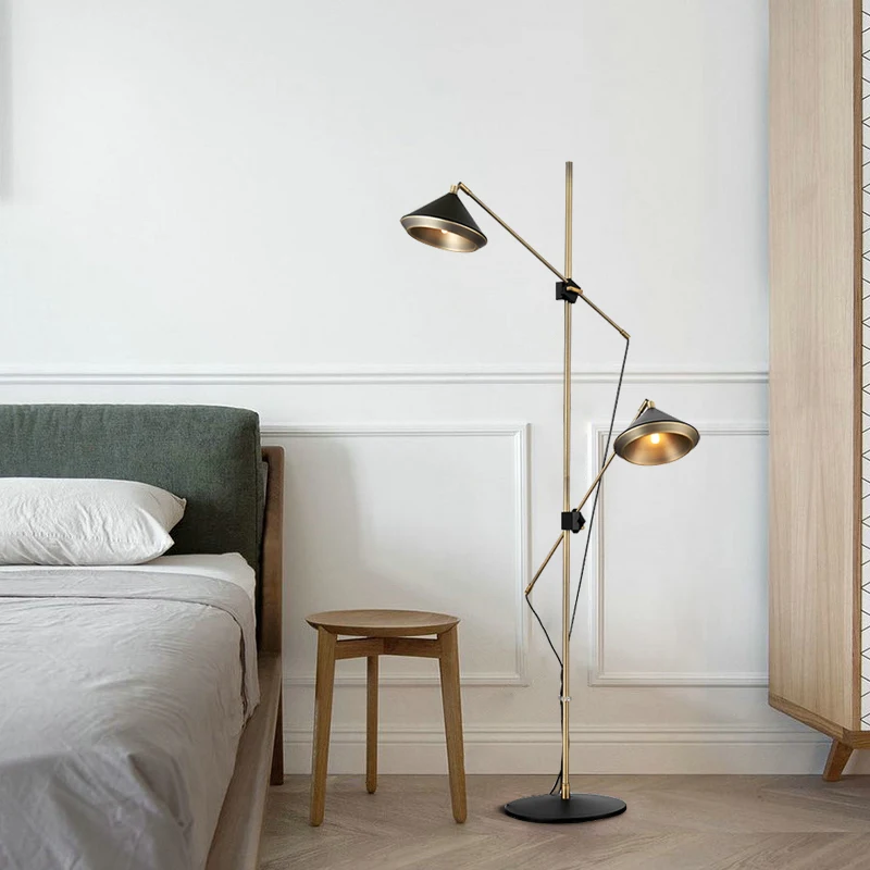 Floor lamp, modern light luxury speaker, living room, study, bedroom, bedside adjustable floor lamp