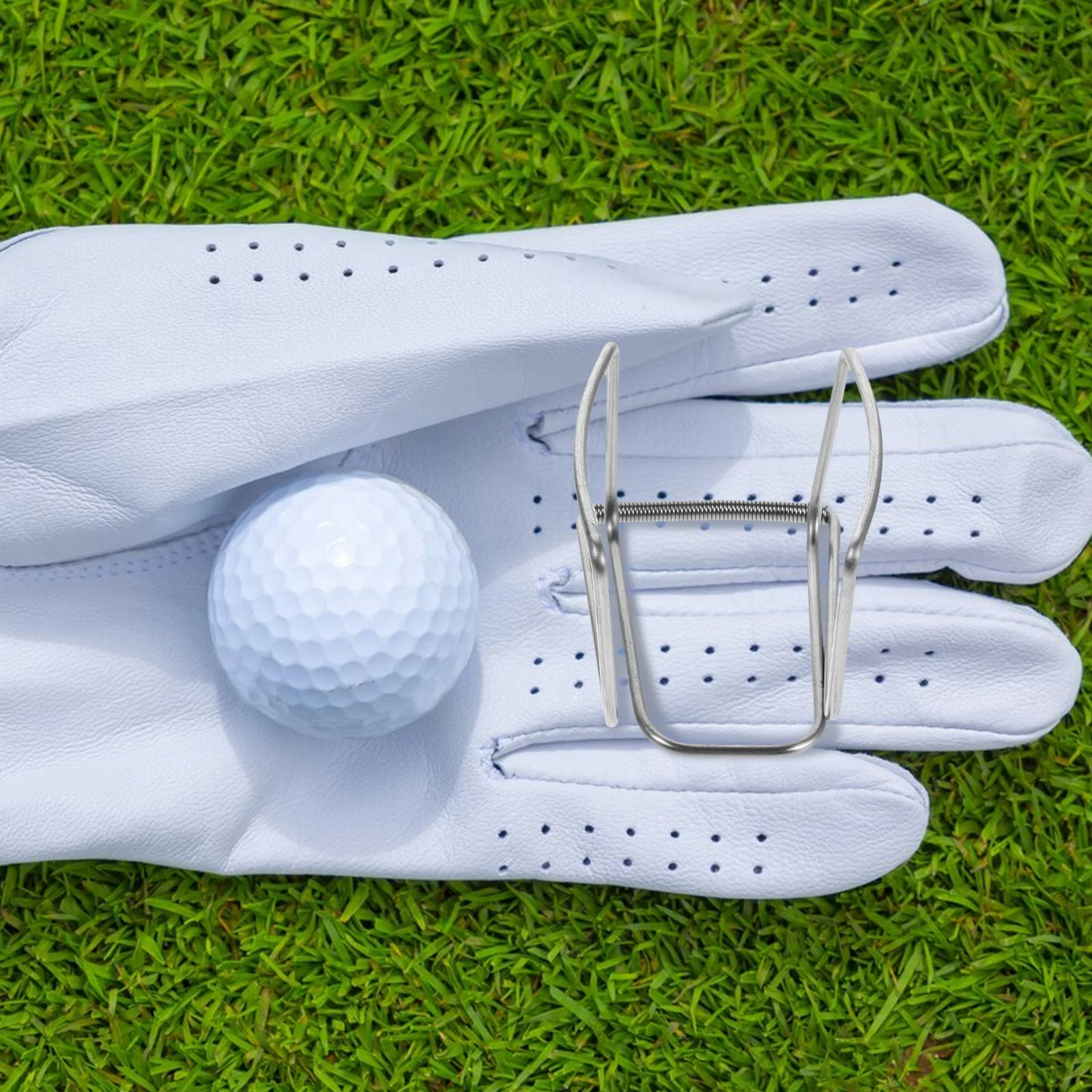 

Clip Durable Stainless Steel Park Golf Accessory Easy Carry Precise Clamping Golf Tennis Ball Holder Pickleball Pouch