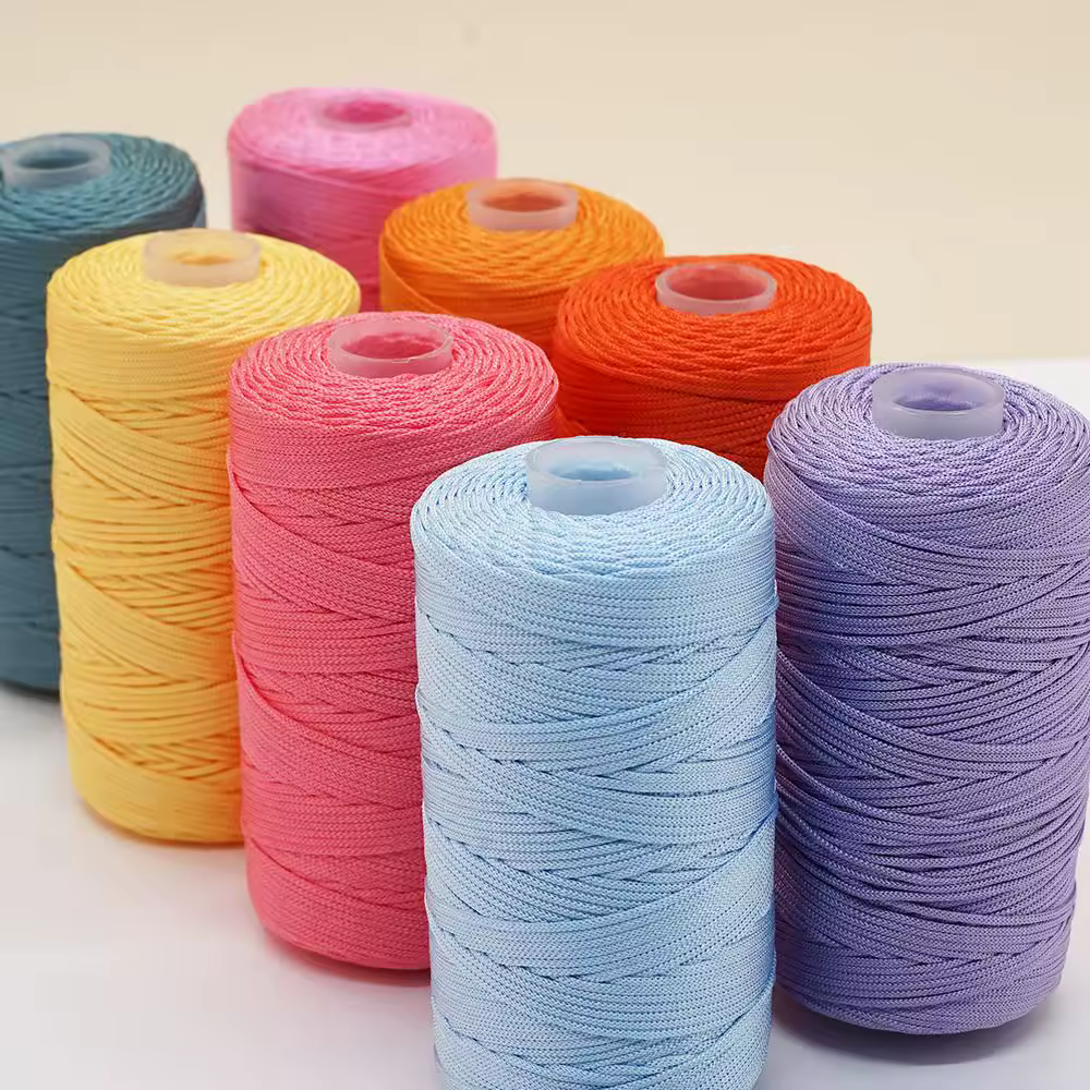 100g/Pc Thin Ice nylon Yarns For Knitting And Crochet diy bag shoes hat hollow Yarn Thread Crochet Line DIY Bracelet mat  1.5mm