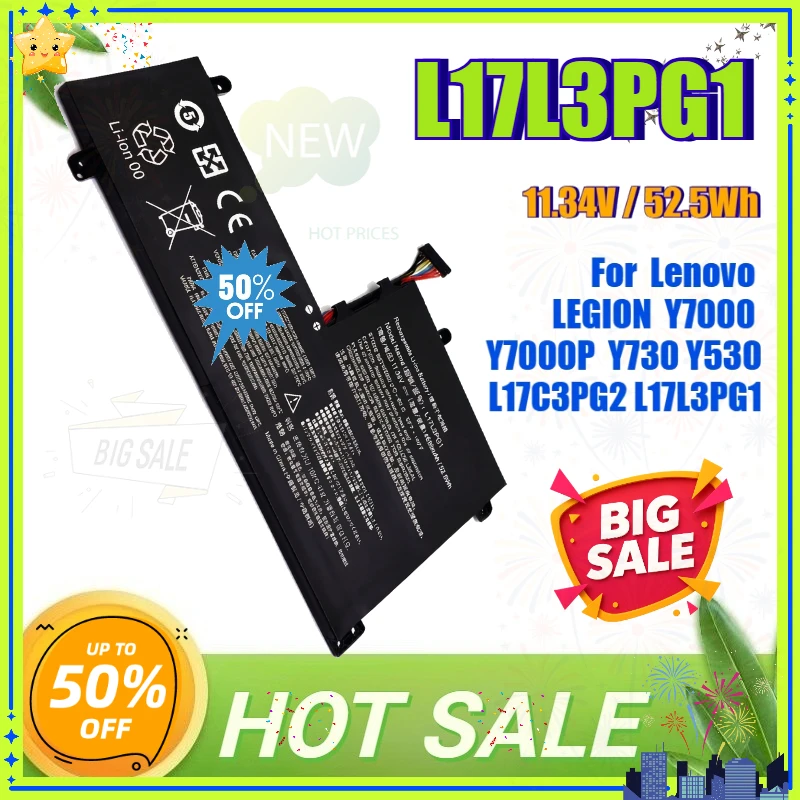SWZY L17C3PG2 New Laptop Battery for Lenovo LEGION Y530-15ICH Y540-15IRH Y740 Y7000 2019 L17L3PG1 L17M3PG2 L17M3PG1 L17C3PG1 L17