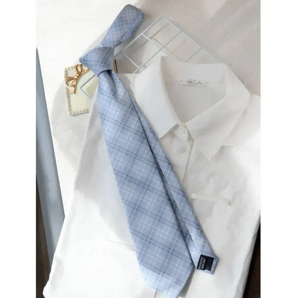 Krawat w kratę, uniwersalna, elegancka koszula garniturowa dla kobiet i mężczyzn, artystyczny, luksusowy, ręcznie wiązany, styl uniwersytecki, akcesoria JK.