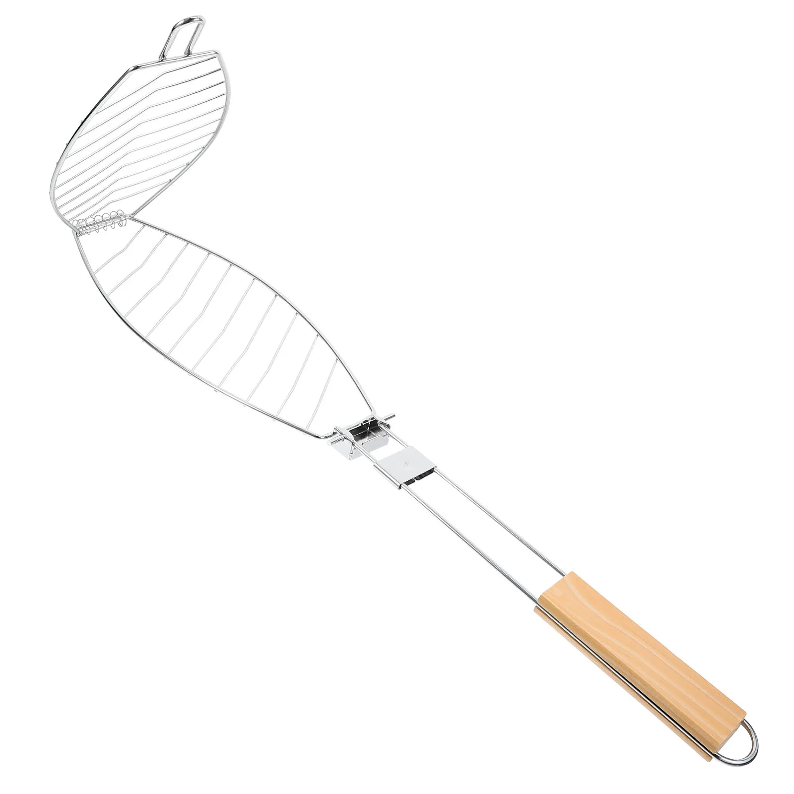 Mir de barbecue pliable portable en acier inoxydable, panier de gril à poisson