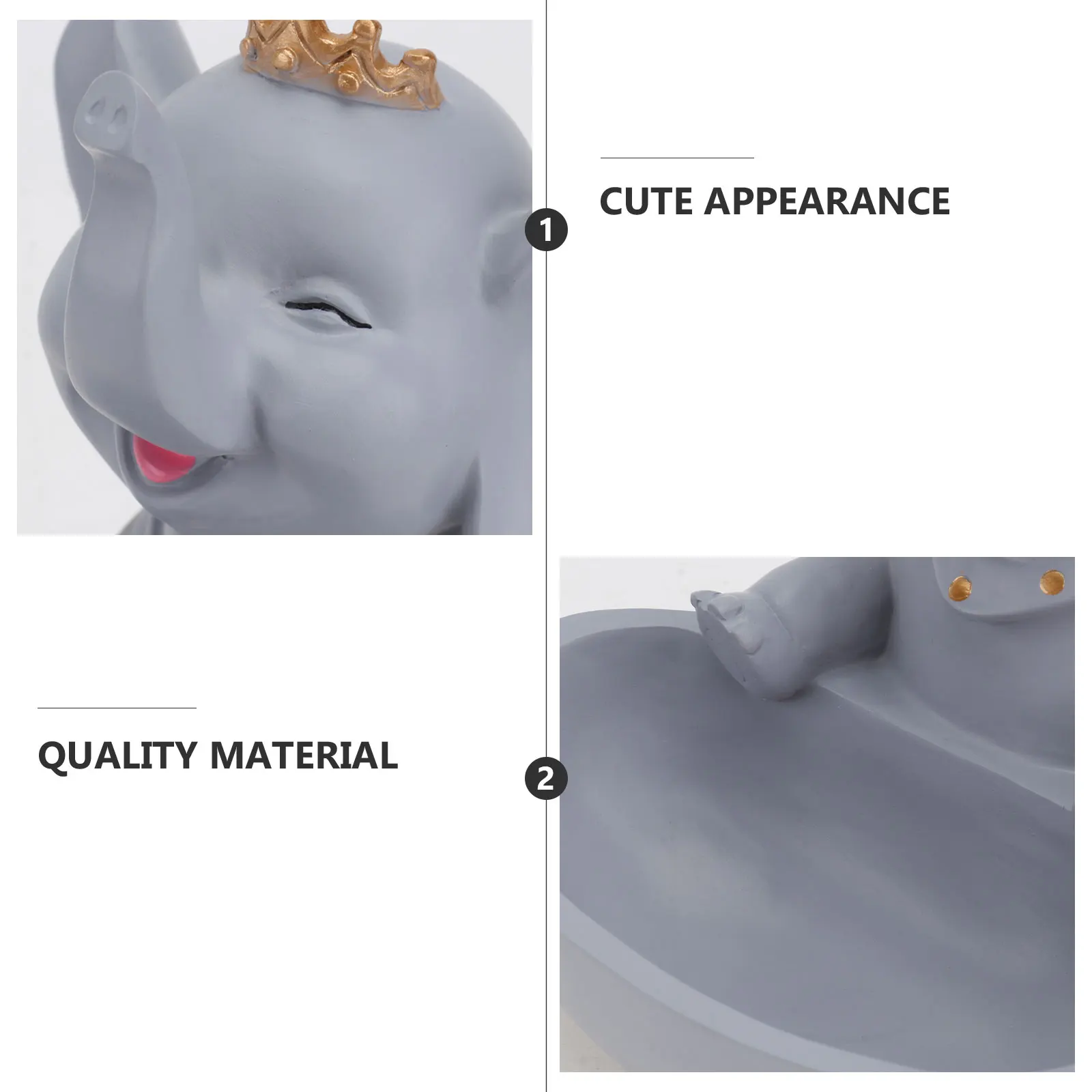 

1Pcs Resin Elephant Key Storage Box Creative Candy Container Home Desktop Decoration Sundries Organizer Key Storage Box