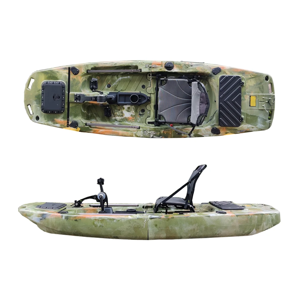 Modular Two Pieces Single Or Double Seat Pedal Drive Kayak Two Pieces Single Fishing Kayak Easy To Disassemble And Splice