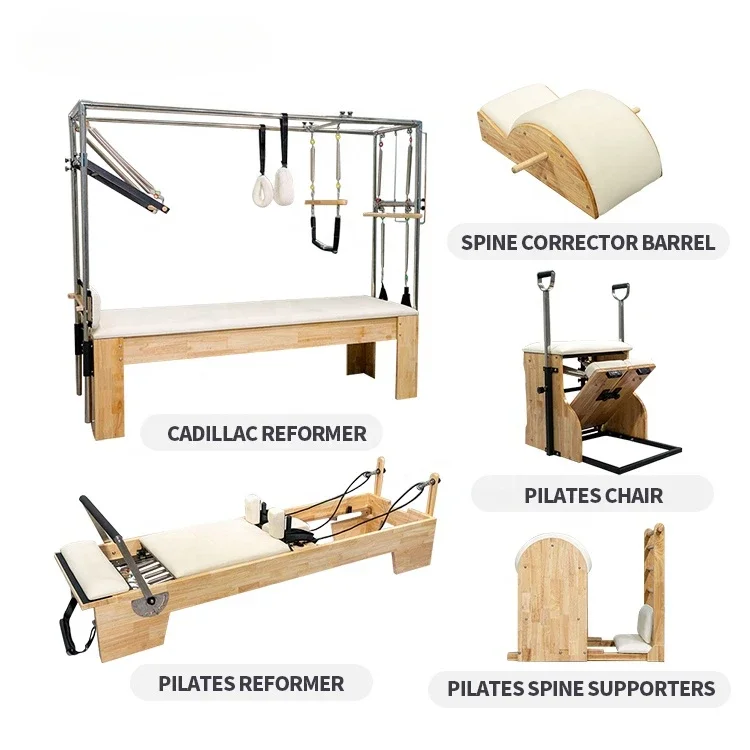 y Body  Pilates Reformer Set balanced professional yoga fitness Wood Pilates machine Bed Chair equipment for Home Workout