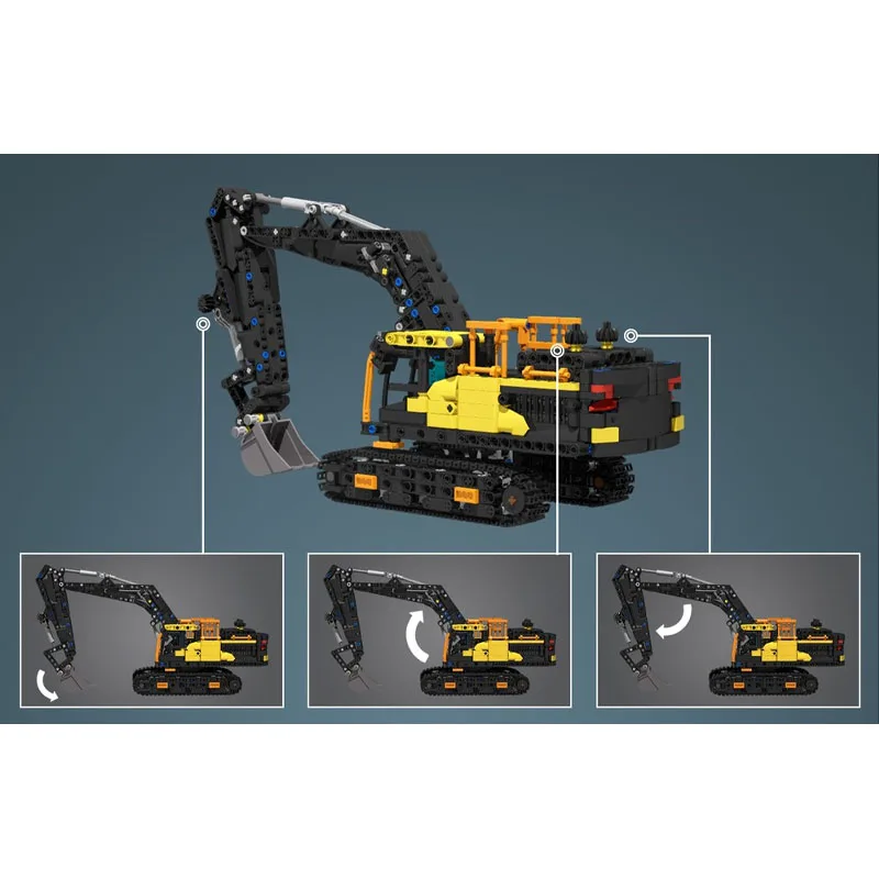 

Новая модель строительного экскаватора MOC-255817, 1087 деталей, конструктор MOC, креативный подарок для мальчиков на День рождения и Рождество