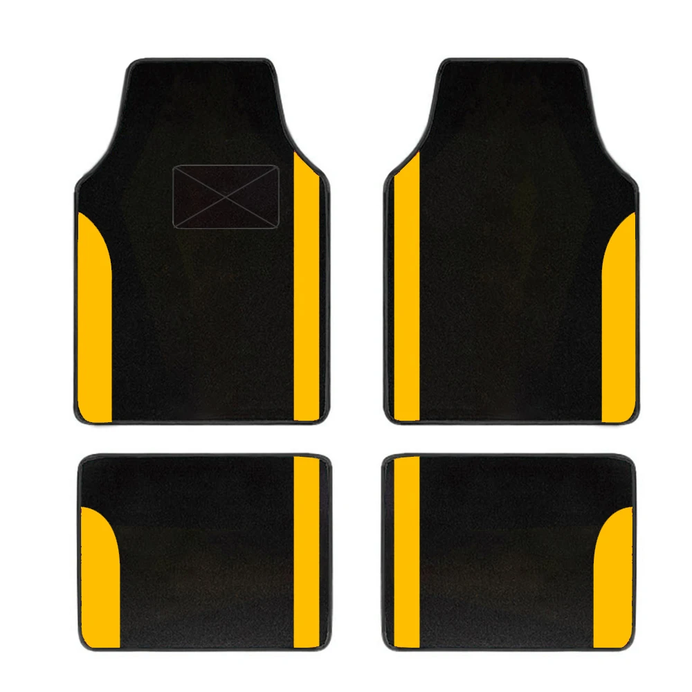 

4pc Universal Carpet Floor Mats For Car Truck SUV Yellow