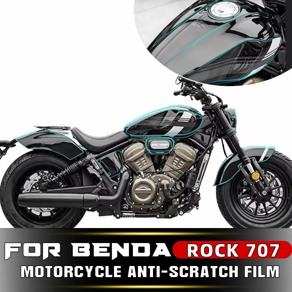 BENDA ROCK 707 Motorcycle Clear Bra Tank Decal Dashboard High Transparent Film Kit