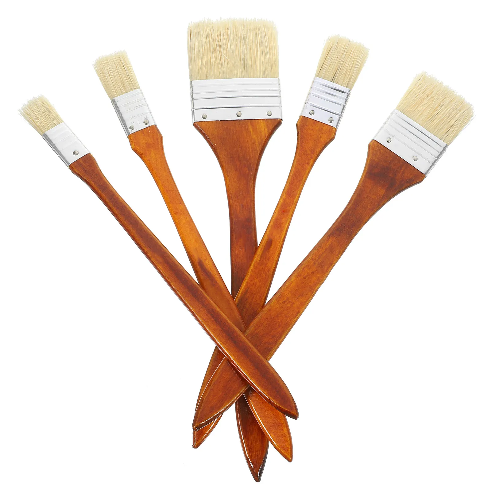 

5Pcs Oil Painting Brush High Durability Wooden Handle Painting Brush for Adults Professionals Art Projects Wall Decor