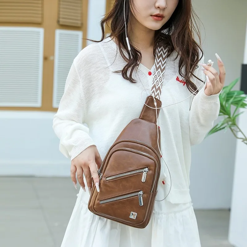 

Твердые швейные нитки из искусственной кожи на молнии, повседневные женские поясные сумки, хит продаж 2024, простая, мягкая, популярная молодежная сумка через плечо для поездок на работу