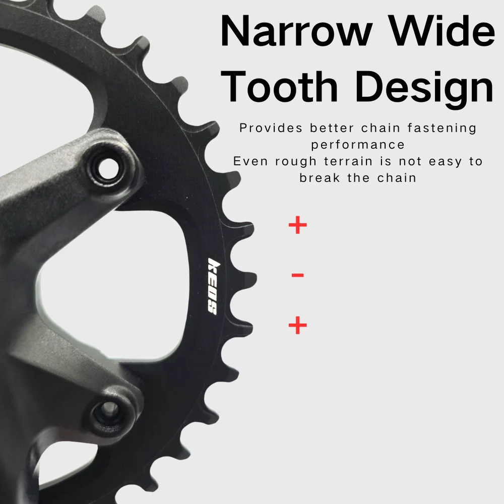 keos 96BCD 4-Bolt دراجة سلسلة CNC ضيق واسعة الأسنان سلسلة عجلة خفيفة الوزن ل M6000/M7000/M8000/M9000 #3