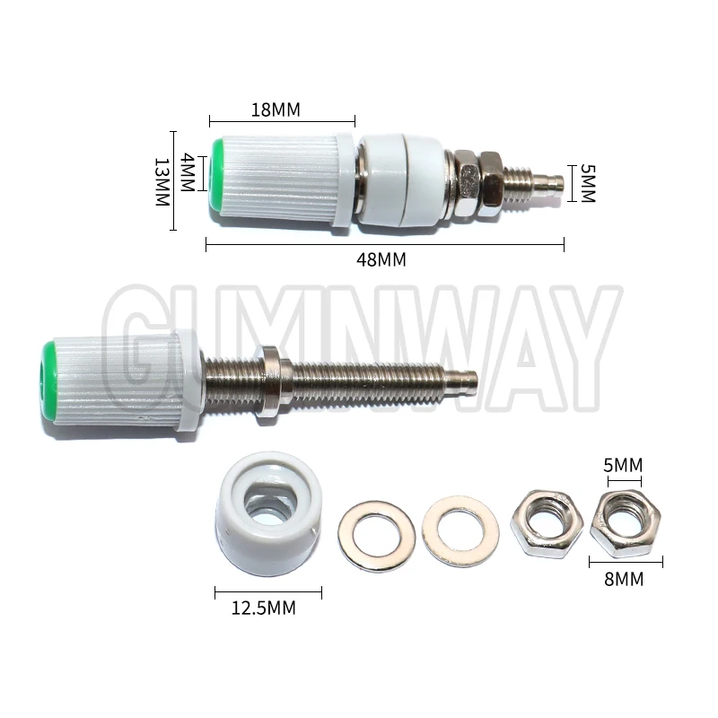 2PCS High Current 30A M5 Type 4mm Amplifier Female Banana Jack Socket Test Binding Post