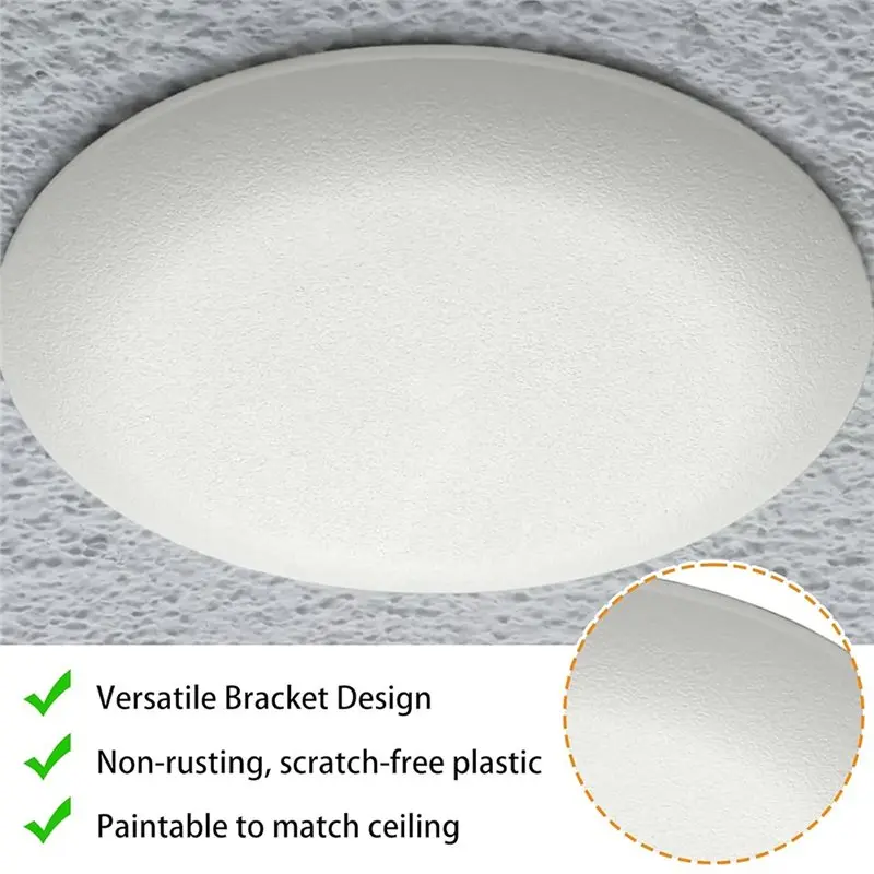 A04G-Round Ceiling Hole Cover Plate(10-Pack), For Octagonal& Round Electrical Boxes- 3-1/2