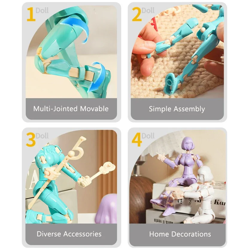 3D-Gedruckte Schaufensterpuppe Magische Schönheitsmädchen-Actionfigur Mehrfach Gelenkige Bewegliche Formwandelnde Roboter-Dekoration Geschenke – Detail 3