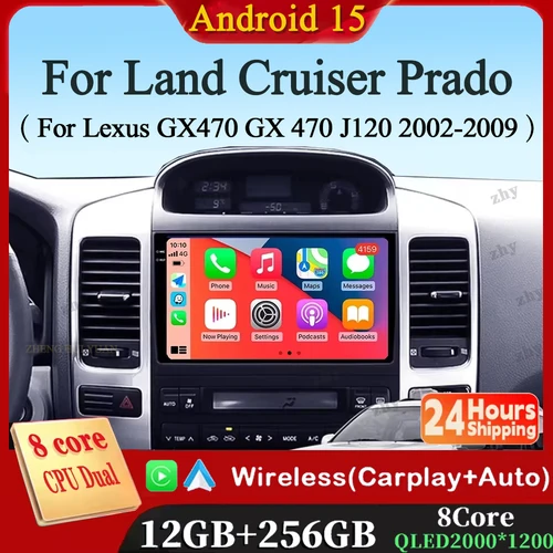 Imagen 1 del producto Para Toyota Land Cruiser Prado 120 3 III para Lexus GX470 GX 470 J120 2002 - 2009 Radio de coche reproductor de vídeo Multimedia navegación GPS