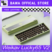 Weikav Lucky65 V2 Mechanical Keyboard Bluetooth Three Mode Hot Swap Customized Gaming Keyboard Kit Rgb Pc Gamer Accessories