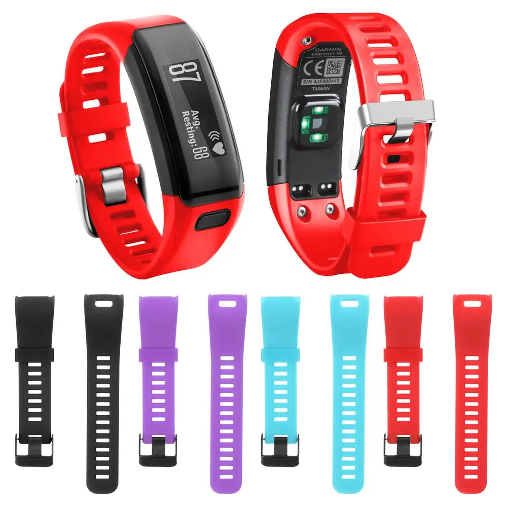 Classic Wristband Sports Silicone Bracelet Strap Watch Band For Garmin Vivosmart HR