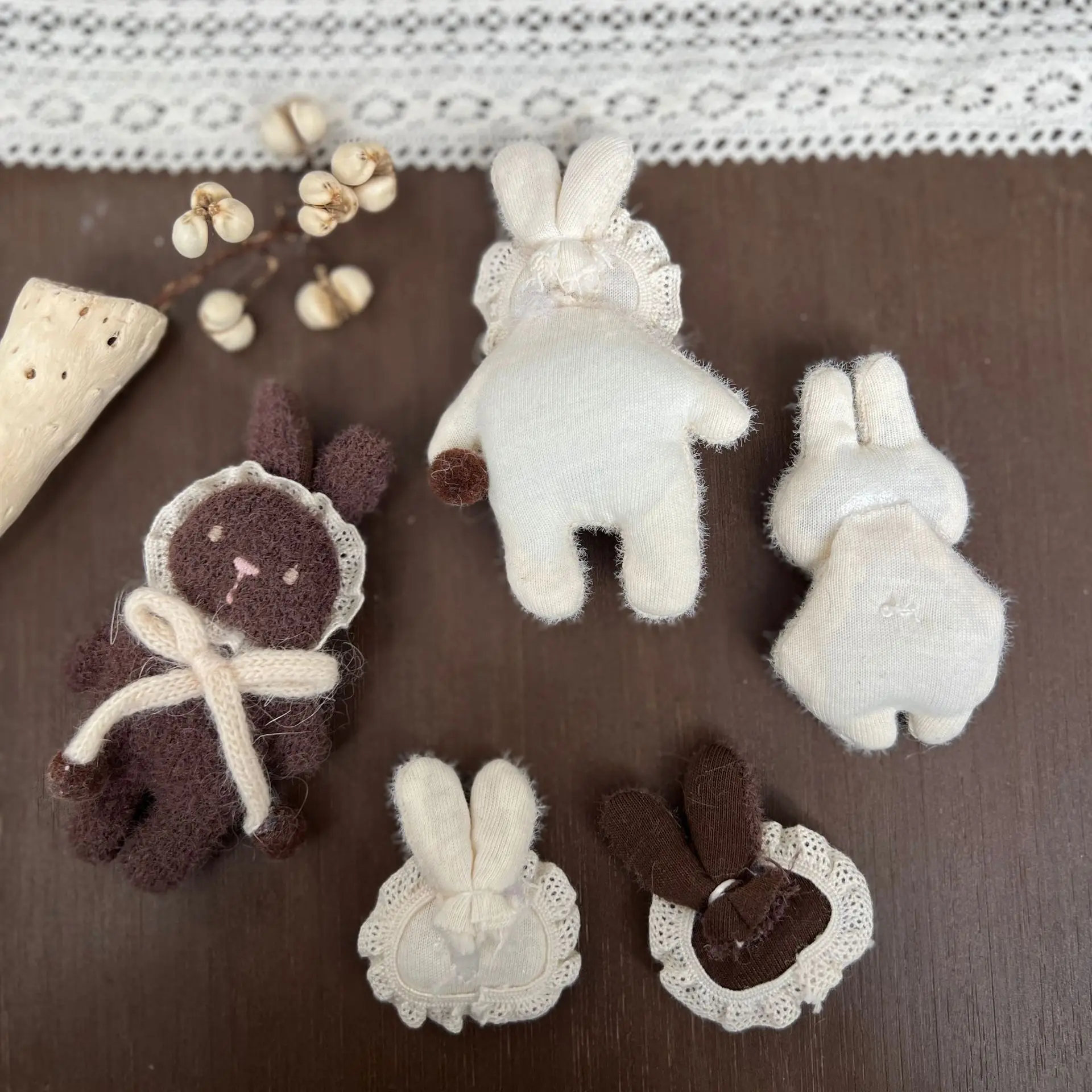 Premium Stuffed Bunny Pin for Children Garment Hair Accessory DIY Craft Embellishment Soft Lightweight
