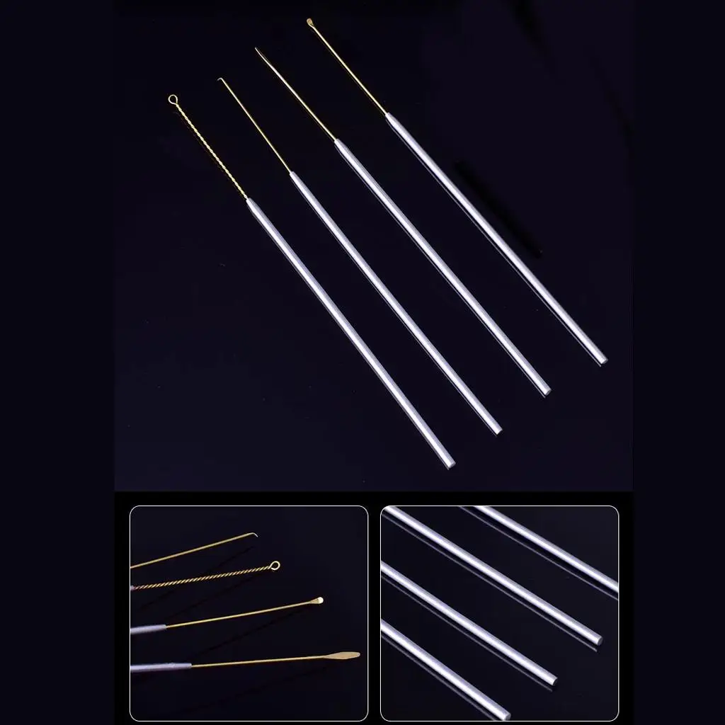 4pcs Long Handle Ear Wax Pick Curette Earwax Removal Picker Tools Kit Set - Image 3