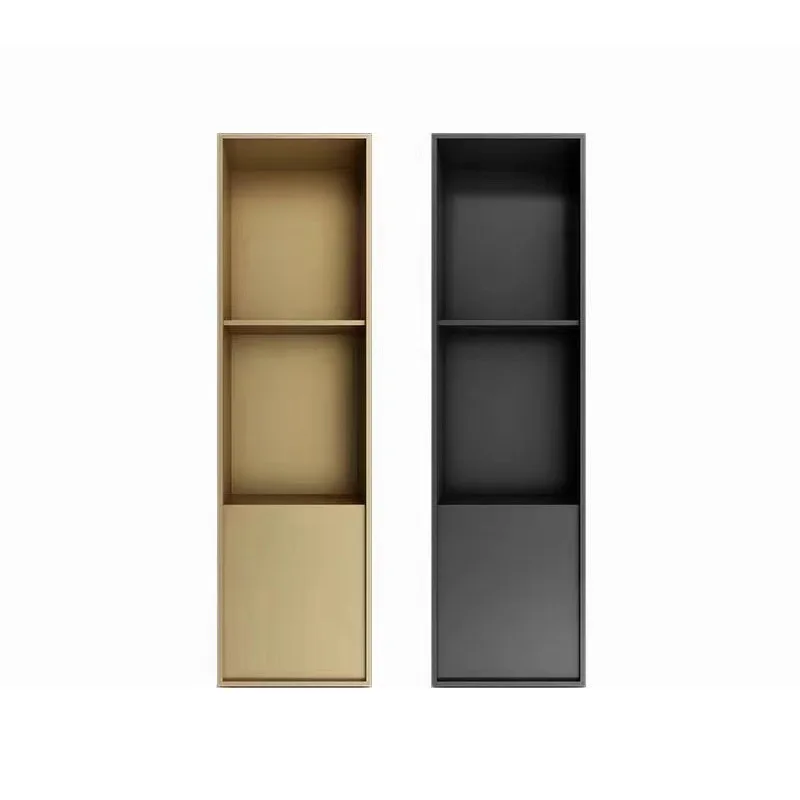 

Stainless steel niche embedded bathroom brushed black titanium rack