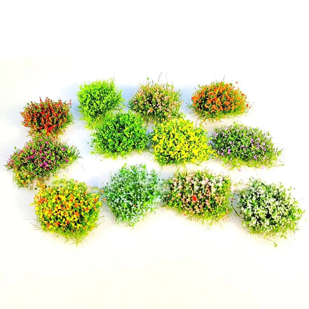 Simulated Multicolour Grass Tuft Craft DIY Fake Grassland Static Sand Table Model Wargaming