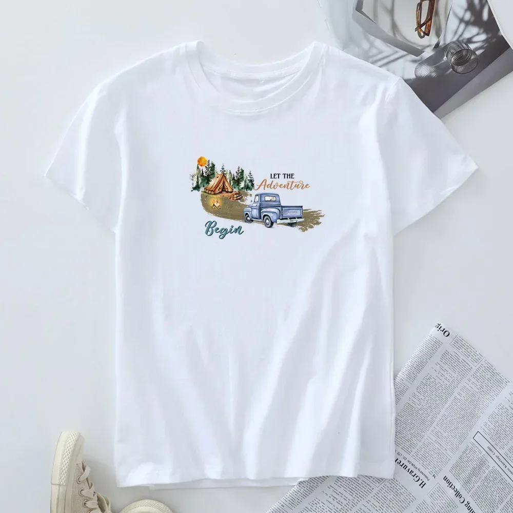 Women's Tees 100% Cotton Woman Tops Summer T-shirt Oversized Short Sleeve Tshirt Female Clothing Fashion Graphic T Shirts